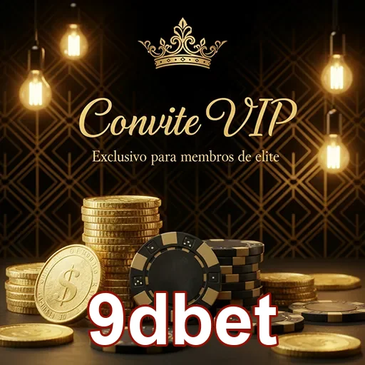 Convite VIP para jogos exclusivos da 9dbet, com design atrativo e detalhes especiais.