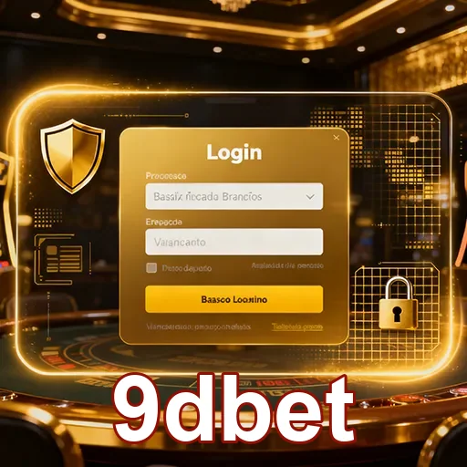 Interface de login do 9dbet para acesso ao cassino online.