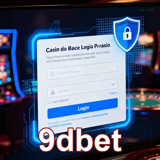 Tela de login segura da 9dbet, destacando a proteção de dados do usuário.
